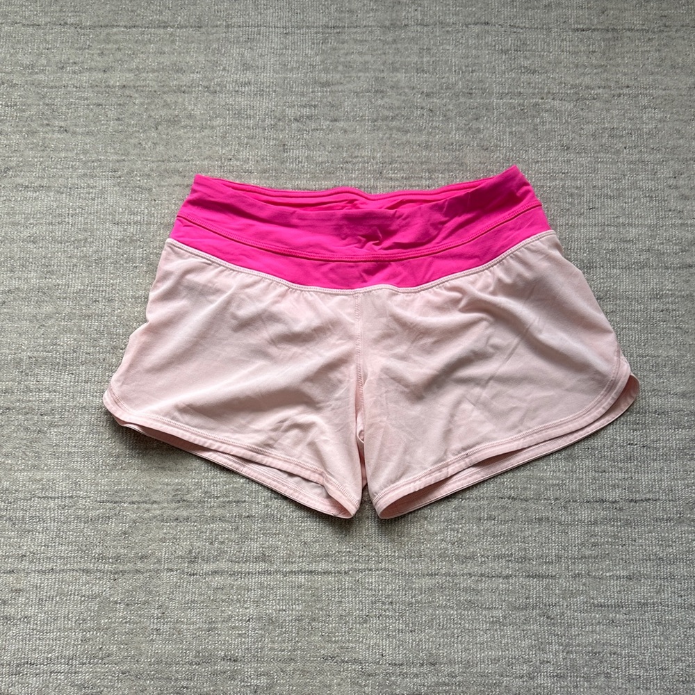 Lululemon Athletica Vibrant Pink and Soft Pink Shorts